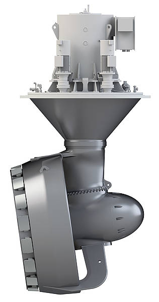 SRP-D with a propeller shaft with an eight-degree tilt 