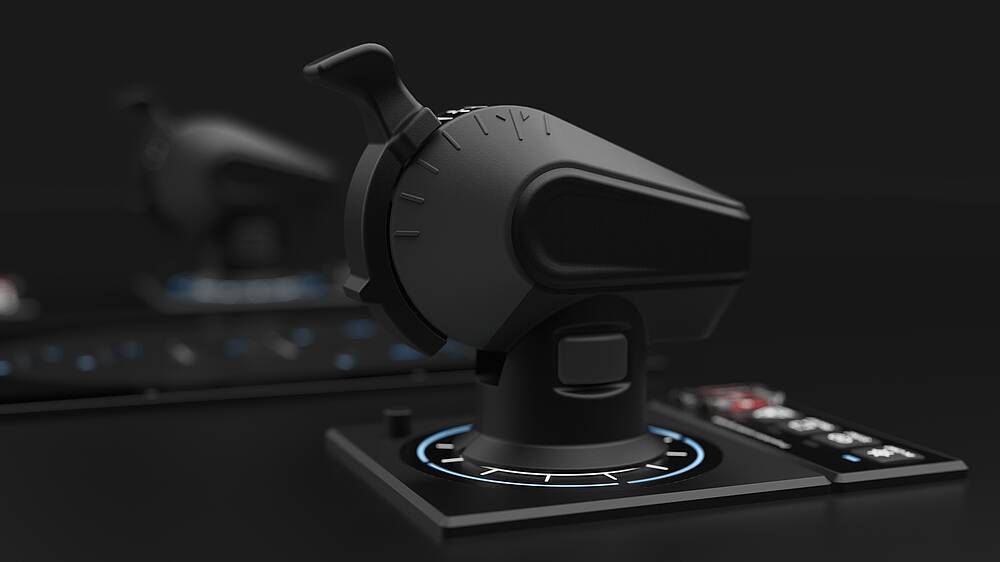 Neuer PropControl 4 Bedienhebel mit integriertem Push-to-Talk-Button 