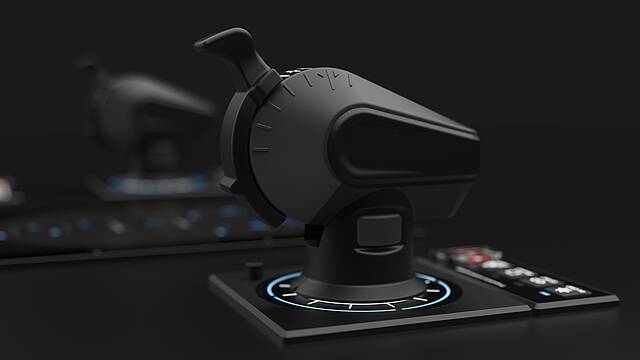 Neuer PropControl 4 Bedienhebel mit integriertem Push-to-Talk-Button 