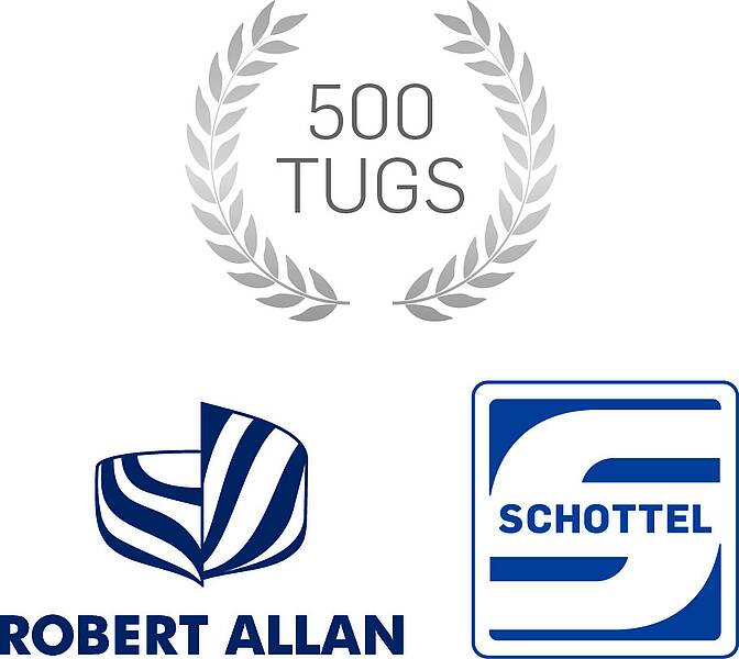 Significant milestone: 500 tugs designed by Robert Allan and equipped with SCHOTTEL propulsion systems have been built. 