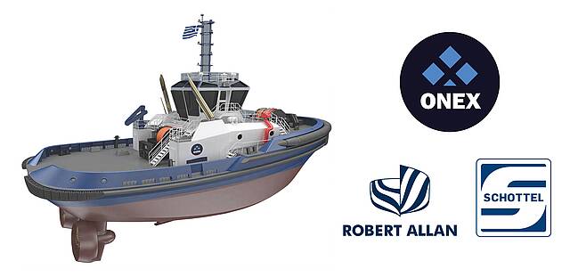 SCHOTTEL wird insgesamt vierzig Ruderpropeller vom Typ SRP 490 FP für eine neue Serie von zwanzig Escort-Schleppern des Typs RAstar 2800 von Robert Allan liefern.